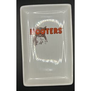 Hooters Restaurant Owl Logo Official Square Plate Small Wing Serving Tray
